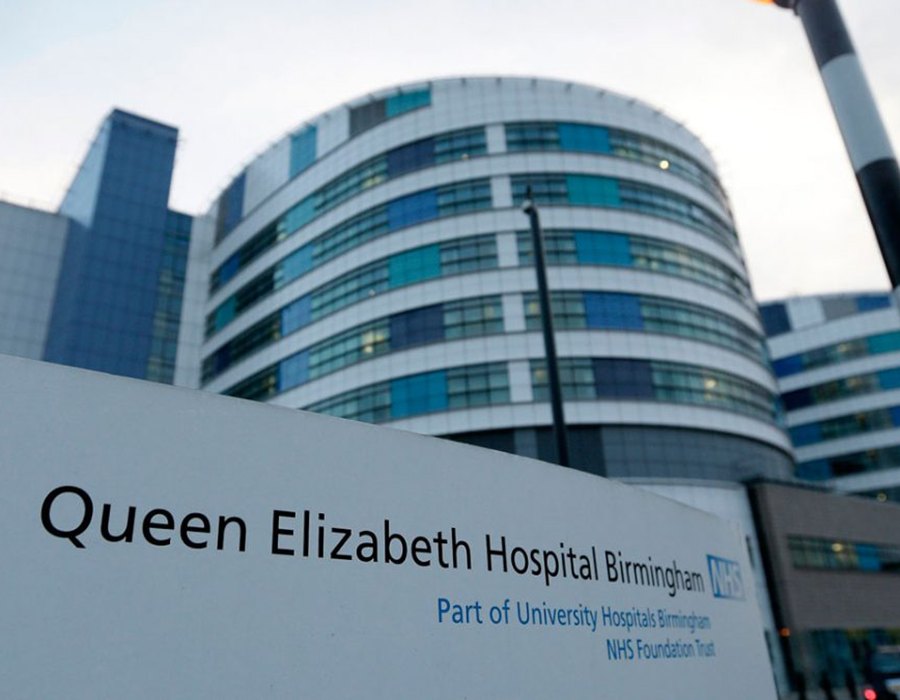Queen Elizabeth Hospital Birmingham building signage